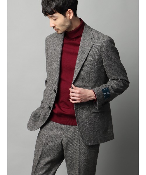 ジャケット テーラードジャケット 尾州 ウールカシミヤブレンド ツイル