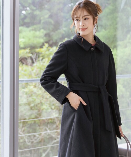 Tiaclasse ステンカラーコート コート 「ウール90％」ステンカラー