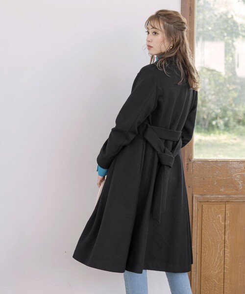 Tiaclasse ステンカラーコート コート 「ウール90％」ステンカラー