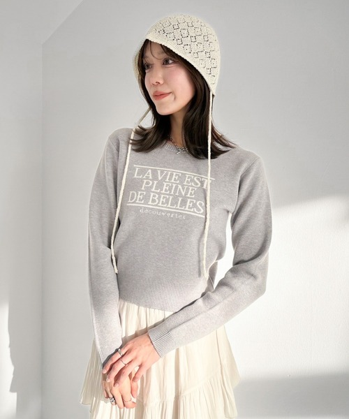 Heather（ヘザー） ニット セーター フロントロゴニット 292250