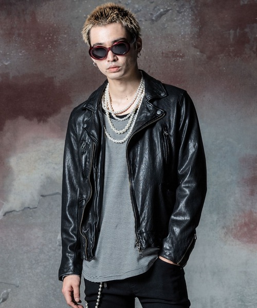 glamb（グラム） 革ジャン ライダース Punk Bouquet Riders Jacket