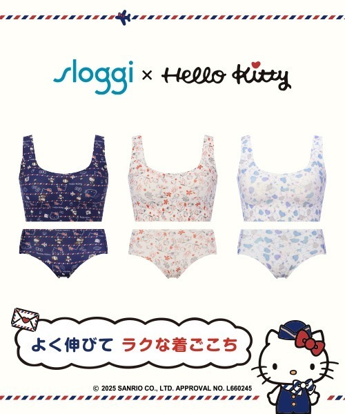 Sloggi ブラジャー スロギー ゼロフィール ハローキティ ハーフトップ