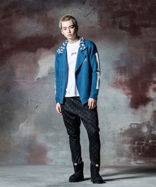 glamb（グラム） 革ジャン ライダース Knit Riders Jacket / ニット