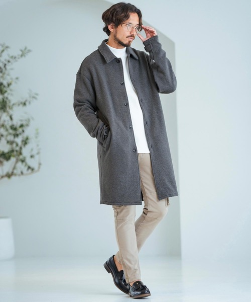 Magine（マージン） ステンカラーコート コート mj10054-Back Brushed