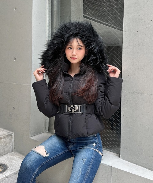 GYDA（ジェイダ） ダウンコート ダウンジャケット GDベルト付き