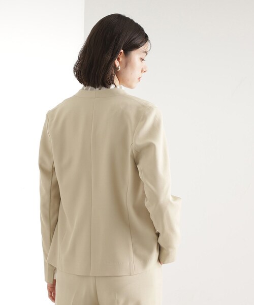 THE SHOP TK ジャケット ノーカラージャケット 「セットアップ可」ノー