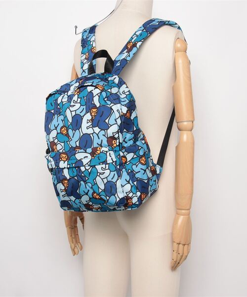 BABYMILO キャラクター柄リュック 青 BABYMILO キャラクター柄リュック