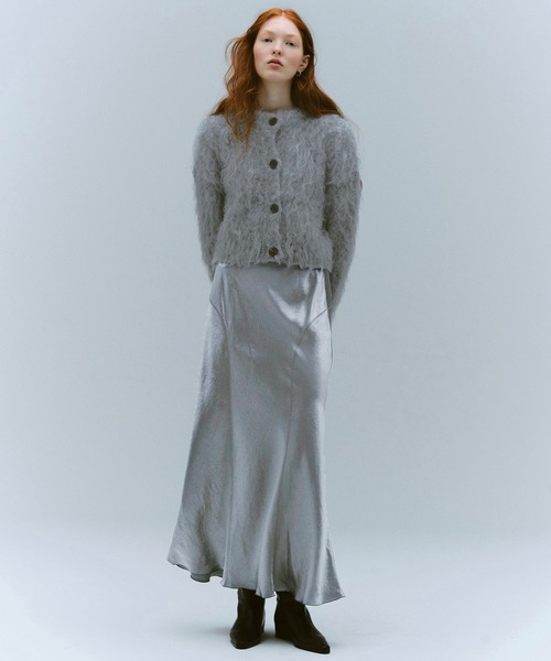 ADAM ET ROPE'（アダムエロペ） カーディガン フラッフィーカラー