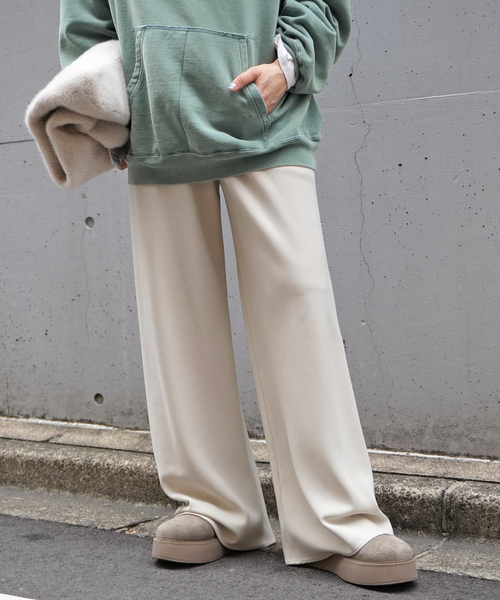 AP STUDIO スラックス パンツ エラスティックパンツ レディース