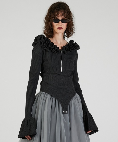 PRANK PROJECT（プランクプロジェクト） フリルニットボディスーツ