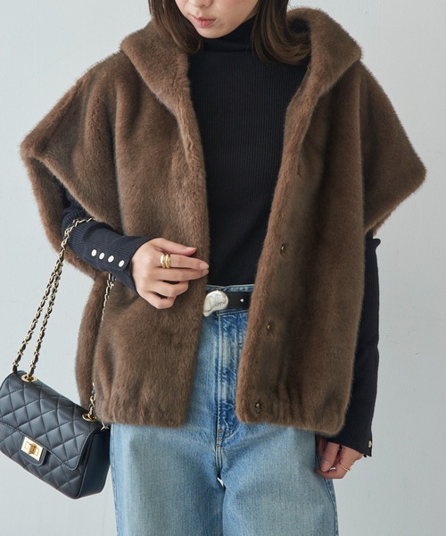 STUDIO AR ベスト ジレ 「STUDIO AR」OLENA リバーシブル フェイク