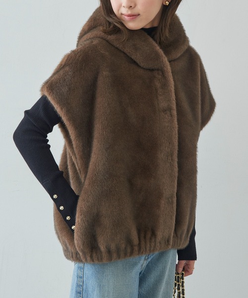 STUDIO AR ベスト ジレ 「STUDIO AR」OLENA リバーシブル フェイク