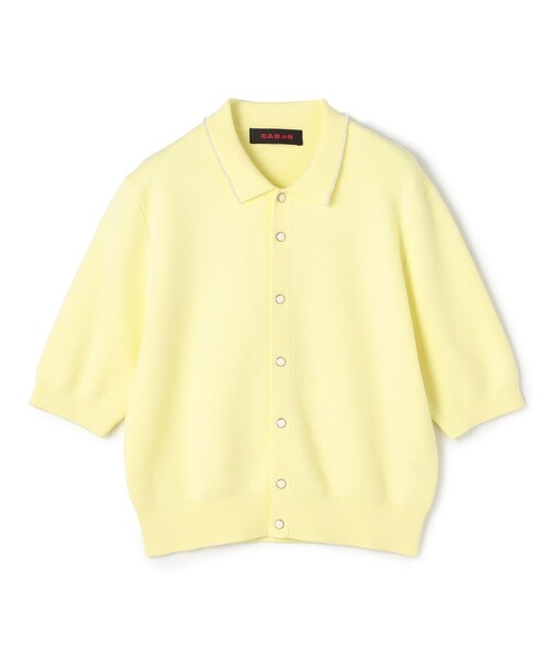 CABaN（キャバン） カーディガン コットンカシミヤ パールポロ
