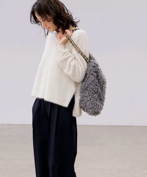 Jines（ジネス） ニット セーター フォックスカシミヤ Vネックプル