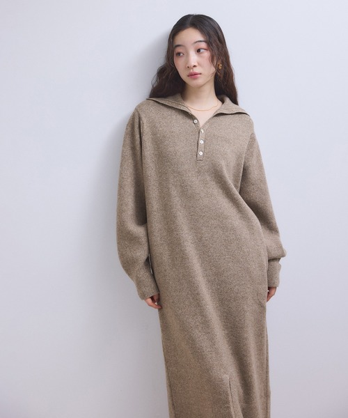 ADAM ET ROPE'（アダムエロペ） ワンピース 「WEB限定」2WAYニットポロ