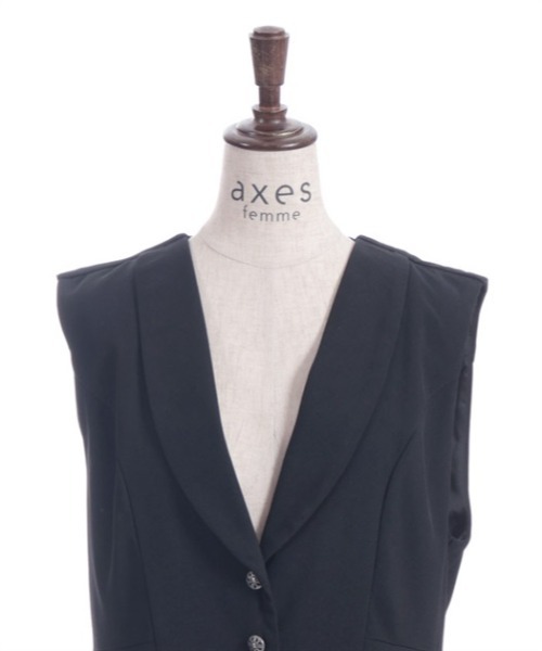 axes femme（アクシーズ ファム） ベスト ジレ フィッシュテールジレ
