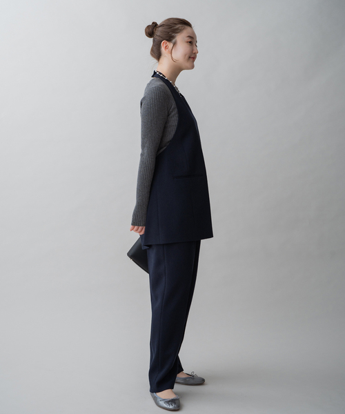 IENA（イエナ） ベスト ＆NAVY ツイード ホルターベスト レディース