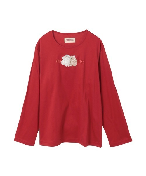 PINK HOUSE（ピンクハウス） tシャツ 幸見うさぎ刺繍スムース