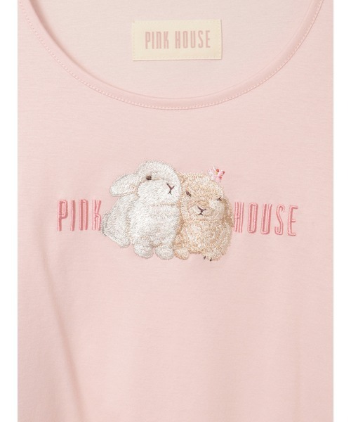 PINK HOUSE（ピンクハウス） tシャツ 幸見うさぎ刺繍スムース