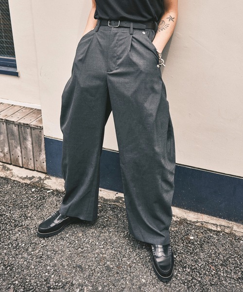 CONZ スラックス カーブレッグトラウザー メンズ : ZOZOTOWN Yahoo!店