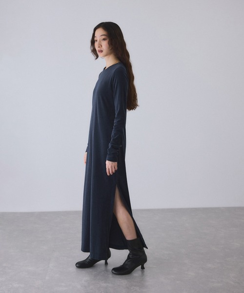 ADAM ET ROPE'（アダムエロペ） ワンピース ベロア BOTANICAL DYED