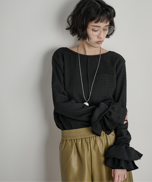 THE Yon tシャツ シュシュセットリップルトップス レディース