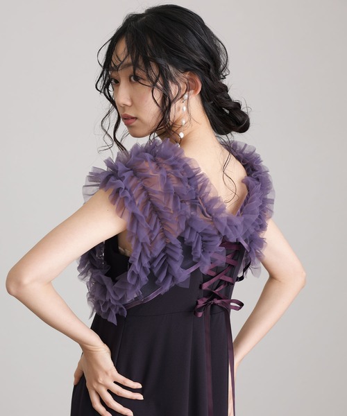 atlo（アトロ） ドレス チュールベスト同窓会パーティードレスお呼ばれ