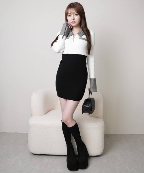 LIP SERVICE（リップサービス） ワンピース ダブルカラークラシカル