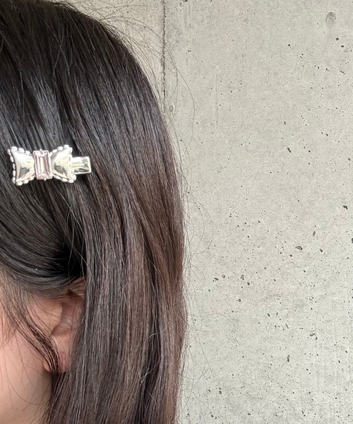 ヘアピン 「2個セット」シルバーリボンミニヘアピン : ZOZOTOWN Yahoo