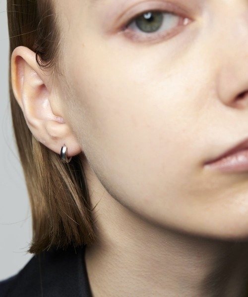 4℃ HOMME+（ヨンドシーオムプラス） ピアス シルバー フープ ピアス