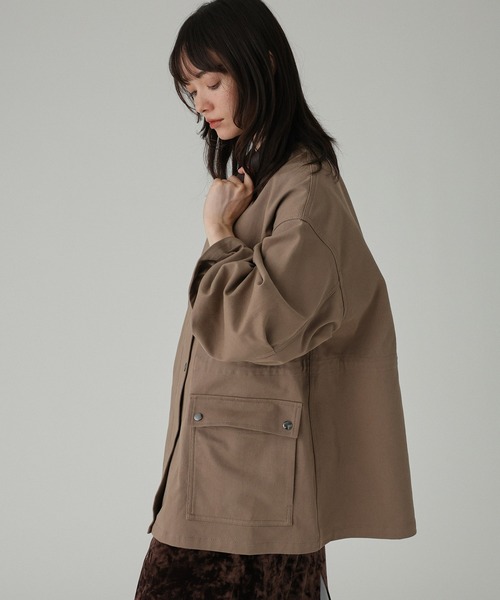 BABYLONE（バビロン） ブルゾン アウター コットンカルゼバイカラー