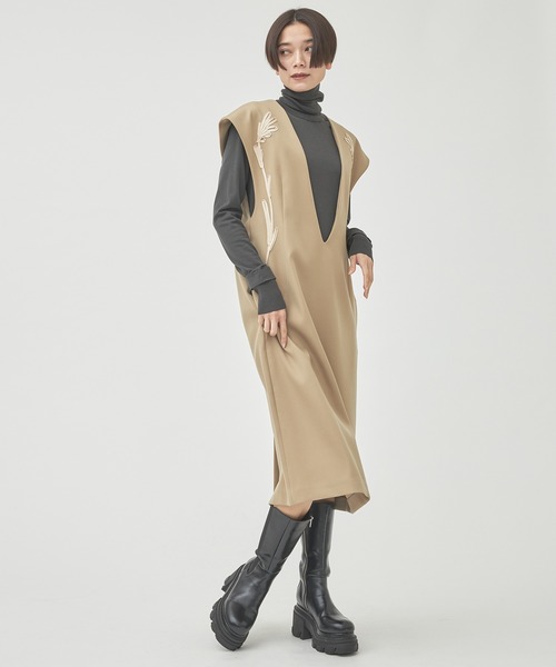 LOKITHO（ロキト） ワンピース 「LOKITHO/(ロキト)」コード刺繍Vネック