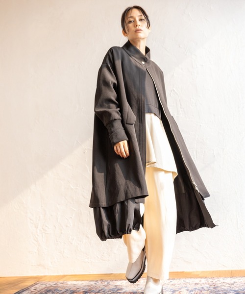 OSMOSIS（オズモーシス） コート アウター レイヤードスタンドカラー