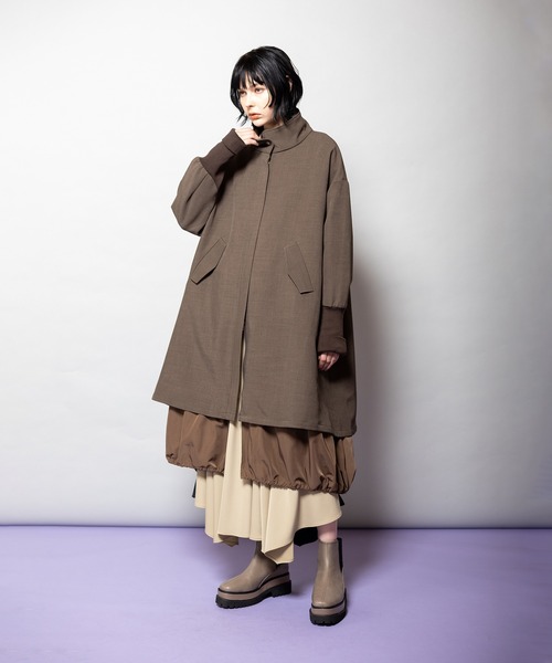 OSMOSIS（オズモーシス） コート アウター レイヤードスタンドカラー