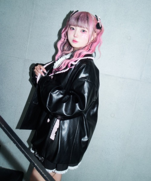 Magia Charm（マギアチャーム） レザージャケット ライダース 配色