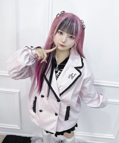 Magia Charm（マギアチャーム） レザージャケット ライダース 配色