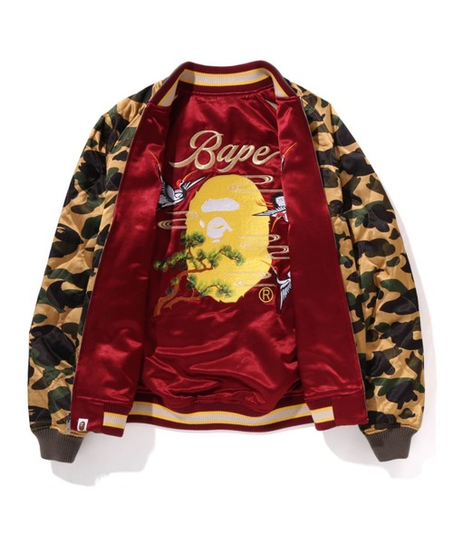 A BATHING APE（アベイシングエイプ） スカジャン JAPANESE CRANE