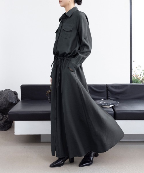 シャツワンピース 大人カジュアルロングシャツワンピース : ZOZOTOWN