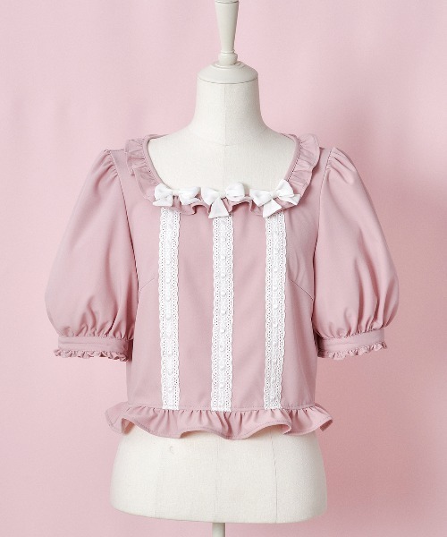 Lolime by mellfy memory ブラウス シャツ Coquette Ribbonトップス