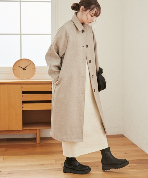 ANGIE ステンカラーコート FREE ライトベージュ レディース : ZOZOTOWN