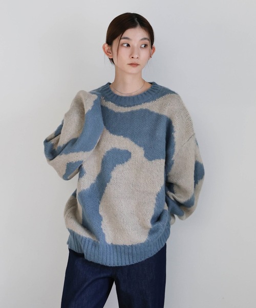 select MOCA（セレクトモカ） ニット セーター ニュアンス柄シャギー
