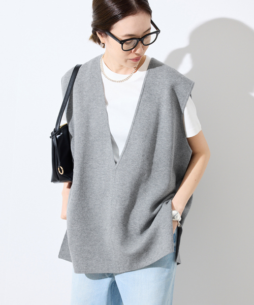 SLOBE IENA（スローブイエナ） ベスト ジレ ダブルフェイスコットン