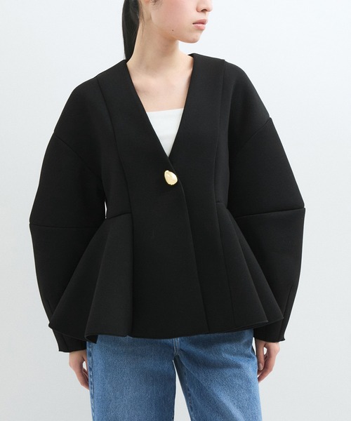 ADAM ET ROPE'（アダムエロペ） カーディガン 「洗える」エッグ