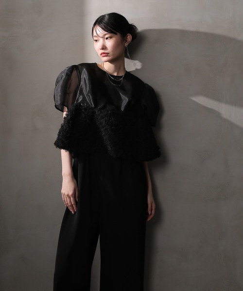 Kana パンツドレス オーガンジー ハイウエスト パンツドレス 2点