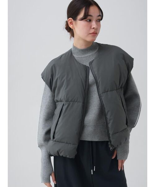 YORT ダウンベスト ベスト ダブルジップダウンベスト レディース