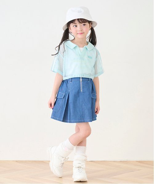 mezzo piano スカート フロントZIP キュロットスカート キッズ 子供服