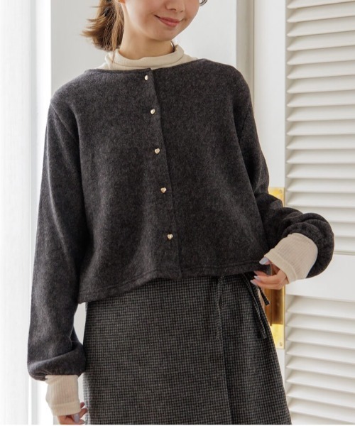 flower カーディガン ハートボタンカーディガン レディース : ZOZOTOWN