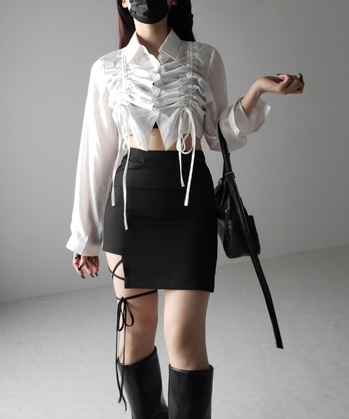 me+em select（ミームセレクト） スカート 「 2color 」クロス