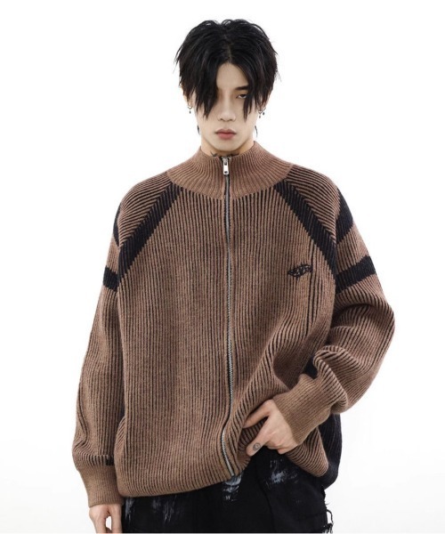 FreeZone セーター ニット 「新色追加！」y2k ハイネック ジップアップ