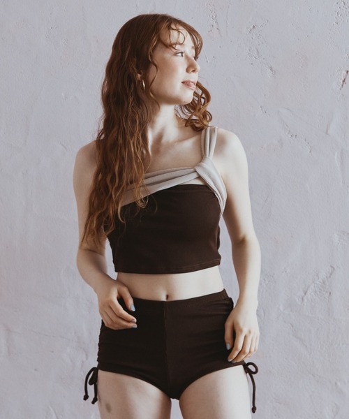 San-ai Resort 三愛水着楽園 水着 ワンショルビスチェノンワイヤー